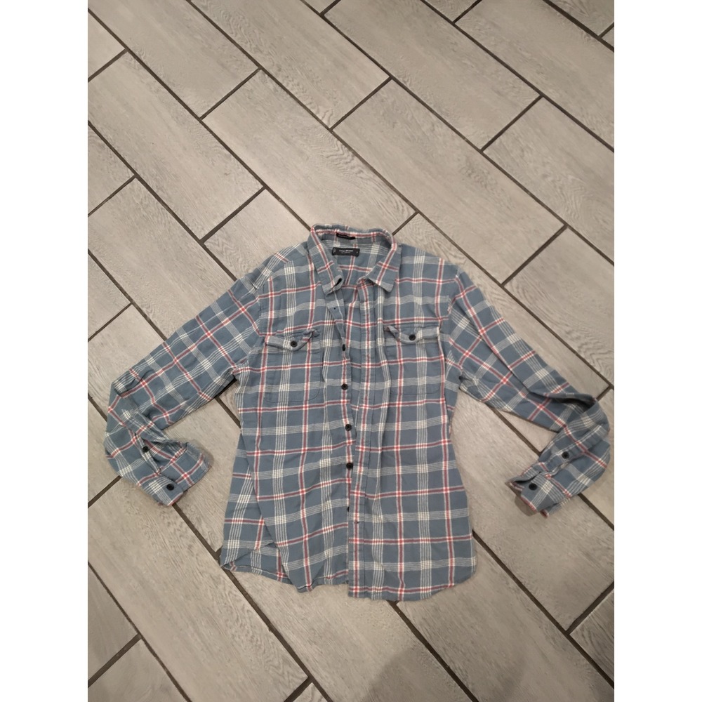 Lucky Brand Classic Fit Plaid Flannel Long Sleeve Button Up Shirt Men's large